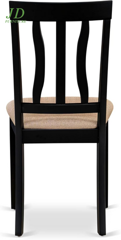 9-Piece Dining Set – Square Kitchen Table with Butterfly Leaf & 8 Linen Upholstered Chairs, 54x54 Inch, Black & Cherry
