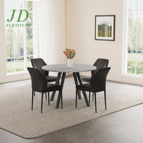 Siefert 5-Piece 35.4'' Round Dining Table Set – Kitchen Table with 4 Dining Chairs