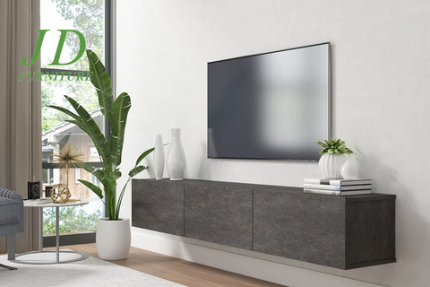 Ozge Floating TV Stand for 78" Tvs - Sleek, Wall-Mounted Media Console