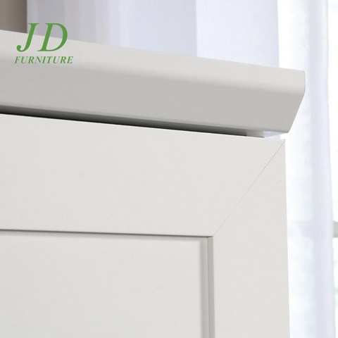 Homeplus Bedroom Wardrobe Armoire – Soft White Finish Storage Cabinet for Bedroom