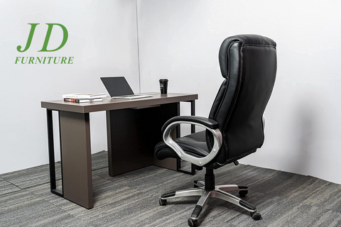 Executive Home Office Chair – Ergonomic High Back with Lumbar Support, Adjustable PU Leather Manager Chair, Black