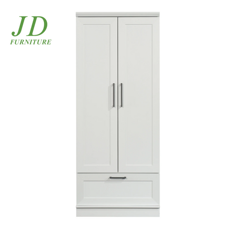 Homeplus Bedroom Wardrobe Armoire – Soft White Finish Storage Cabinet for Bedroom