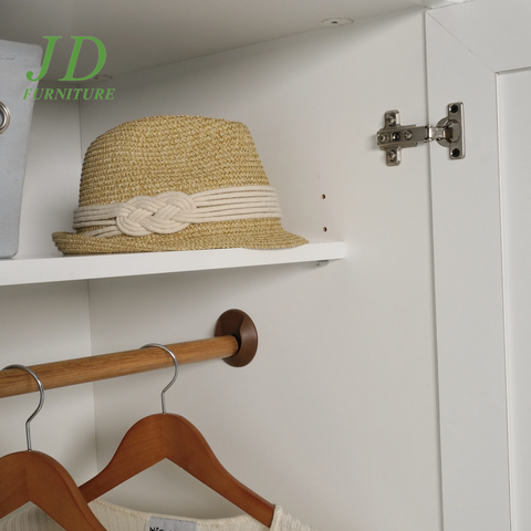 Homeplus Bedroom Wardrobe Armoire – Soft White Finish Storage Cabinet for Bedroom