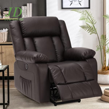 Power Lift Recliner Chair for Elderly – Electric Massage & Heat, PU Leather, Brown