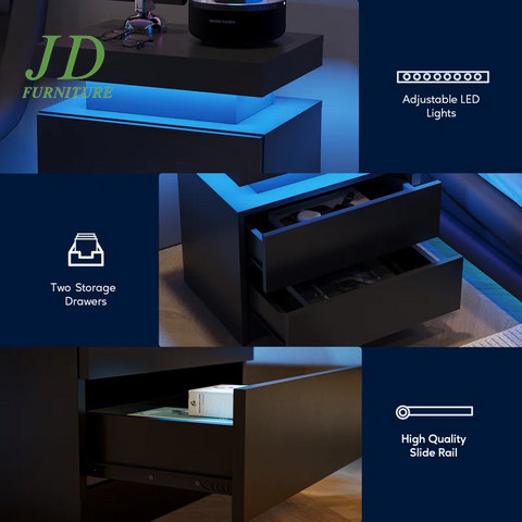 Desassure 20" W Nightstand – Modern Bedside Table with Storage for Bedroom