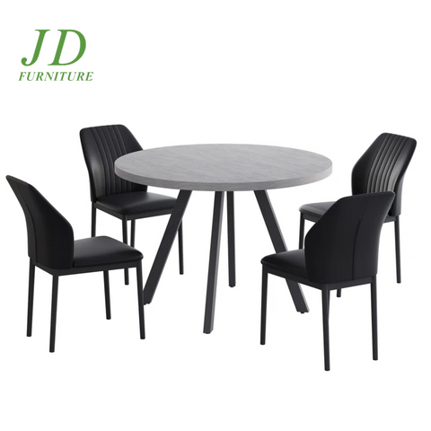 Siefert 5-Piece 35.4'' Round Dining Table Set – Kitchen Table with 4 Dining Chairs