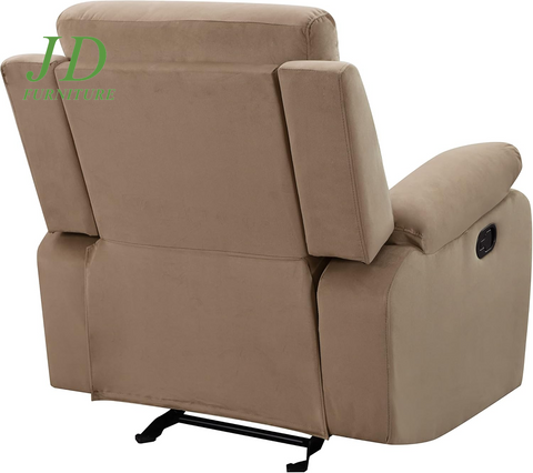 Elton 3-Piece Beige Reclining Sofa Set – Microfiber Sofa, Loveseat & Chair with Lumbar Support & Extra Padding, 6-Seater