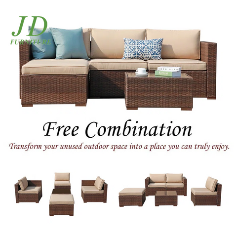 Abler 5 Piece Sectional Seating Group with Cushions