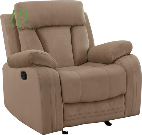 Elton 3-Piece Beige Reclining Sofa Set – Microfiber Sofa, Loveseat & Chair with Lumbar Support & Extra Padding, 6-Seater