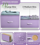 5-Drawer Kids Dresser – Storage Chest with Steel Frame, Wood Top & Tie-Dye Fabric Bins for Bedroom, Nursery & Closet