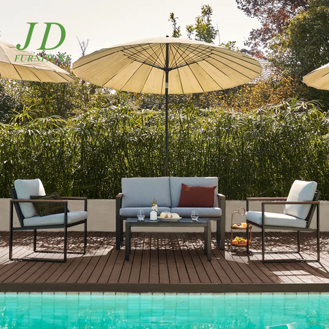 Atara 4 Piece Sofa Seating Group with Cushions