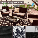Patio Furniture Set 4 Pieces Outdoor Rattan Chair Wicker Sofa Garden Pool/Backyard