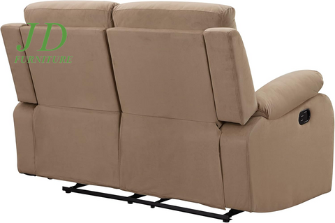 Elton 3-Piece Beige Reclining Sofa Set – Microfiber Sofa, Loveseat & Chair with Lumbar Support & Extra Padding, 6-Seater