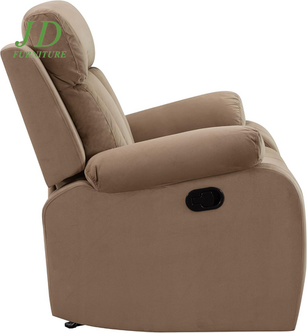 Elton 3-Piece Beige Reclining Sofa Set – Microfiber Sofa, Loveseat & Chair with Lumbar Support & Extra Padding, 6-Seater