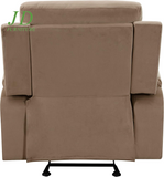 Elton 3-Piece Beige Reclining Sofa Set – Microfiber Sofa, Loveseat & Chair with Lumbar Support & Extra Padding, 6-Seater