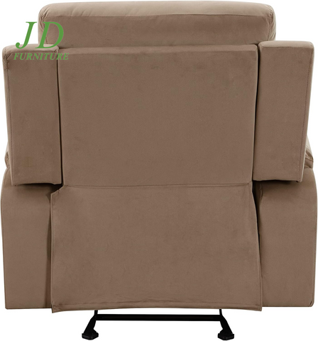 Elton 3-Piece Beige Reclining Sofa Set – Microfiber Sofa, Loveseat & Chair with Lumbar Support & Extra Padding, 6-Seater