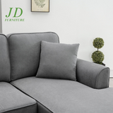 Convertible U-Shaped Modular Sectional Sofa – 7-Seat Fabric Sleeper Couch with Chaise & Recliner, Dark Gray