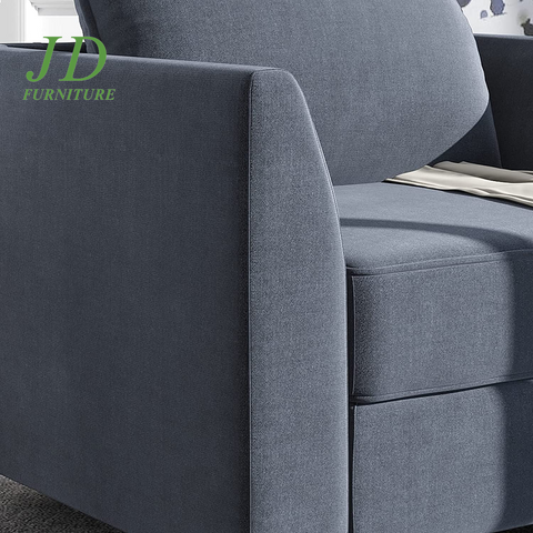 2-Piece Modular Sofa & Loveseat Set – Reconfigurable Living Room Furniture in Bluish Grey