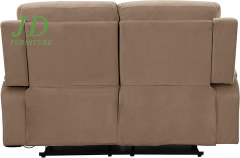 Elton 3-Piece Beige Reclining Sofa Set – Microfiber Sofa, Loveseat & Chair with Lumbar Support & Extra Padding, 6-Seater