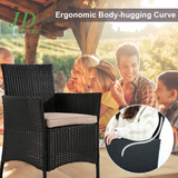 Patio Furniture Set 4 Pieces Outdoor Rattan Chair Wicker Sofa Garden Pool/Backyard