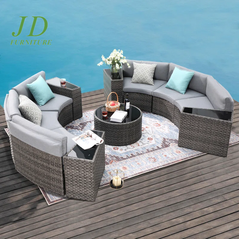 Wicker/Rattan 6 - Person Seating Group with Cushions