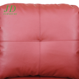 Semi PU Leather Sectional Sofa Couch Living Room Furniture Sets, Modern L Shaped Sectional Sofa Set, Red(No Ottoman)