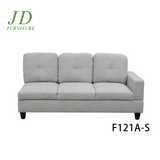 Modern L-Shaped Sectional Sofa Set – Off-White Chenille Couch for Apartment Living Room (No Ottoman)