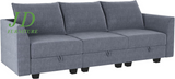 2-Piece Modular Sofa & Loveseat Set – Reconfigurable Living Room Furniture in Bluish Grey