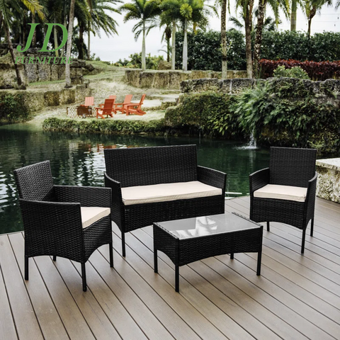 4-Person Outdoor Seating Group with Cushions