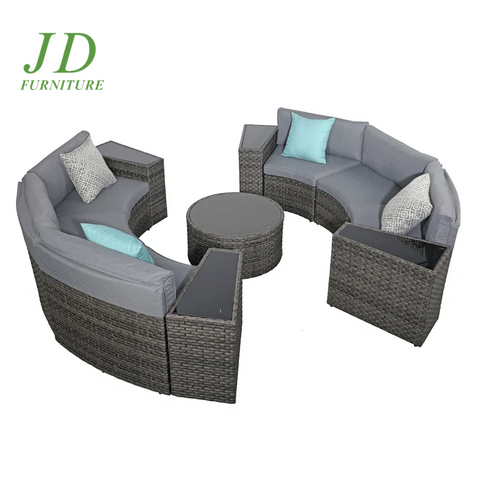 Wicker/Rattan 6 - Person Seating Group with Cushions